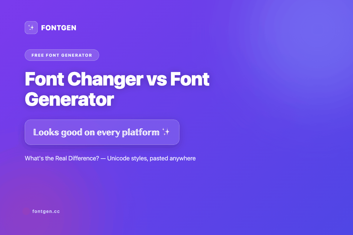 Font changer vs font generator difference explained